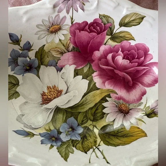 2/$15🔥🌞Vintage Victoria Secret Floral Oval Ceramic Dish - Picture 2 of 7